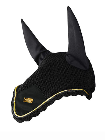 Equestrian Stockholm Ear Bonnet Black Edition Gold
