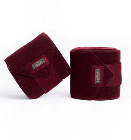 Equestrian Stockholm Fleece Bandages Bordeaux