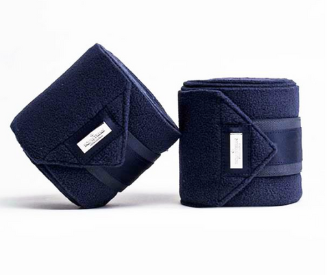 Equestrian Stockholm Fleece Bandages Midnight Blue
