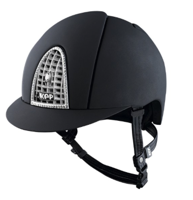 KEP - Black Textile Cromo Swarovski helmet